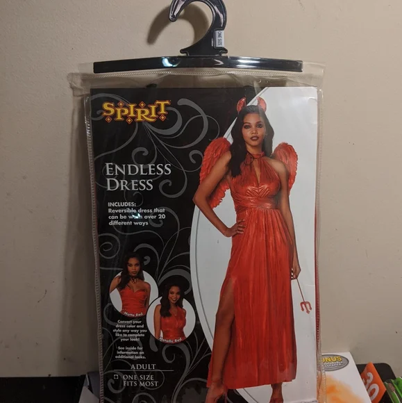 Spirit | Dresses | Spirit Halloween Costume Red Endless Reversible Maxi  Dress Os Multiple Style | Poshmark